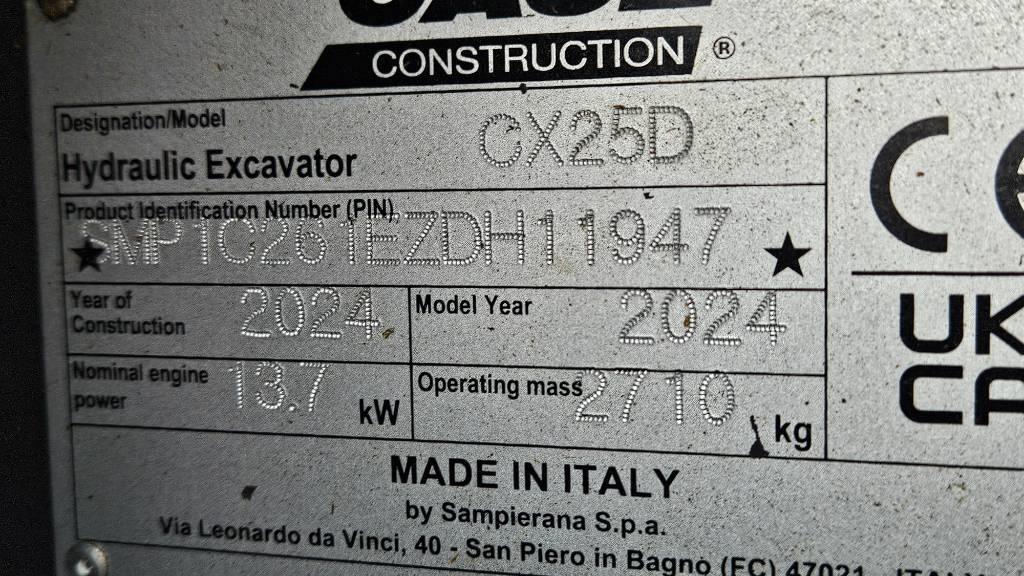 CASE CX25D Miniescavatori