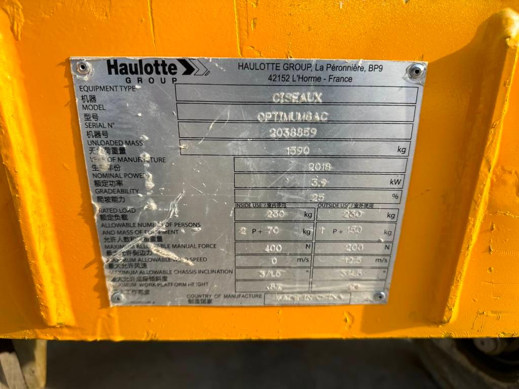 Haulotte OPTIMUM 8 Plataformas tijera
