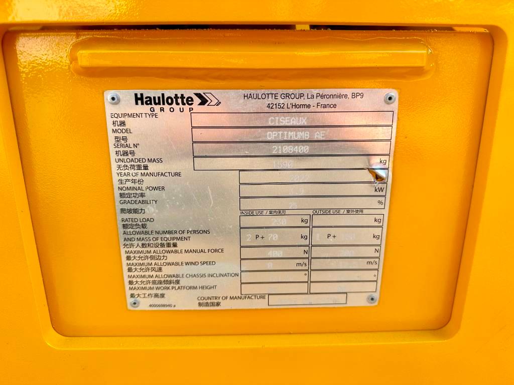 Haulotte OPTIMUM 8 Plataformas tijera