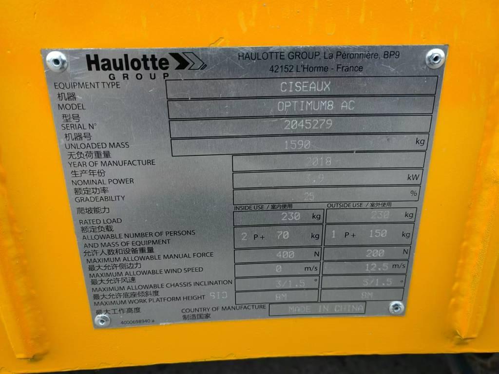 Haulotte OPTIMUM 8 Plataformas tijera