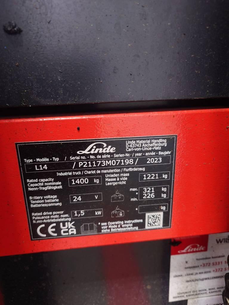 Linde L14/1173 Rankiniai vėžimėliai