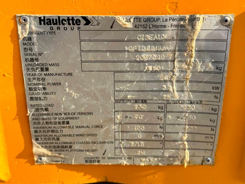 Haulotte OPTIMUM 8 Plataformas tijera