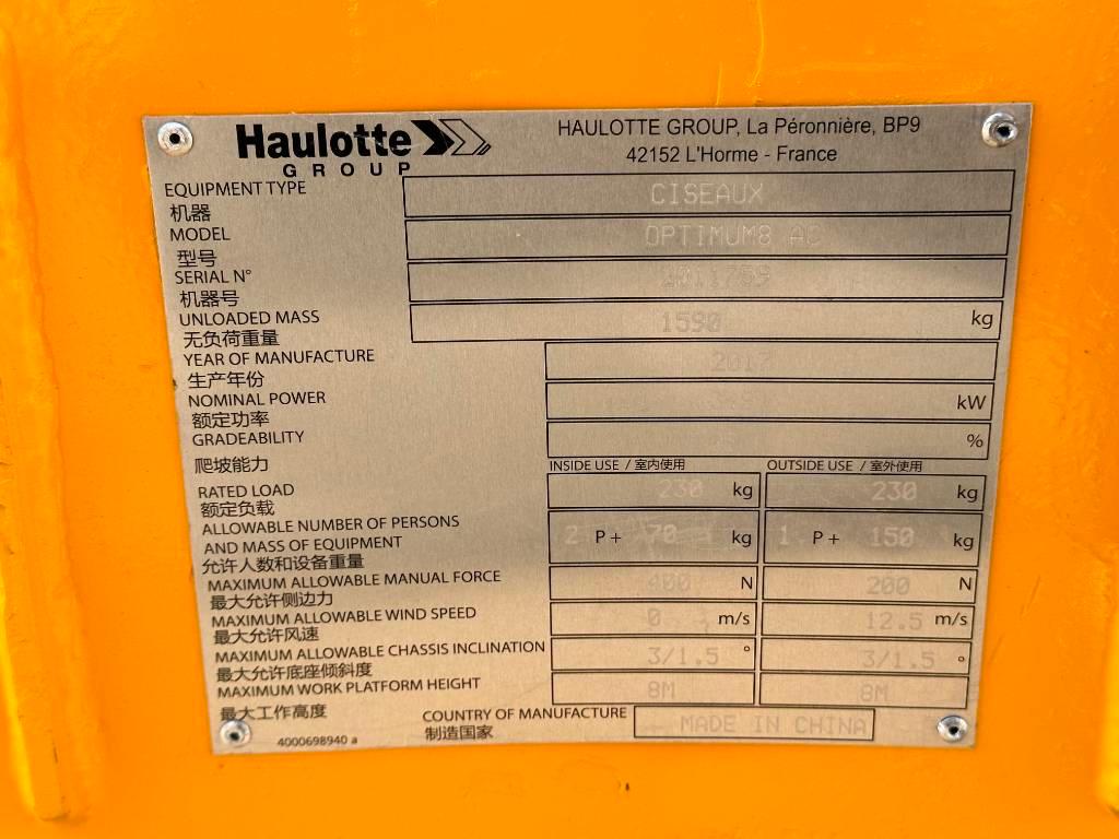 Haulotte OPTIMUM 8 Plataformas tijera