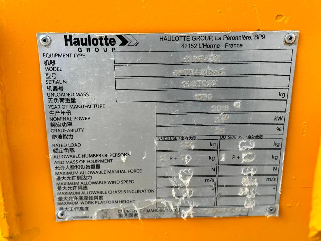Haulotte OPTIMUM 8 Plataformas tijera