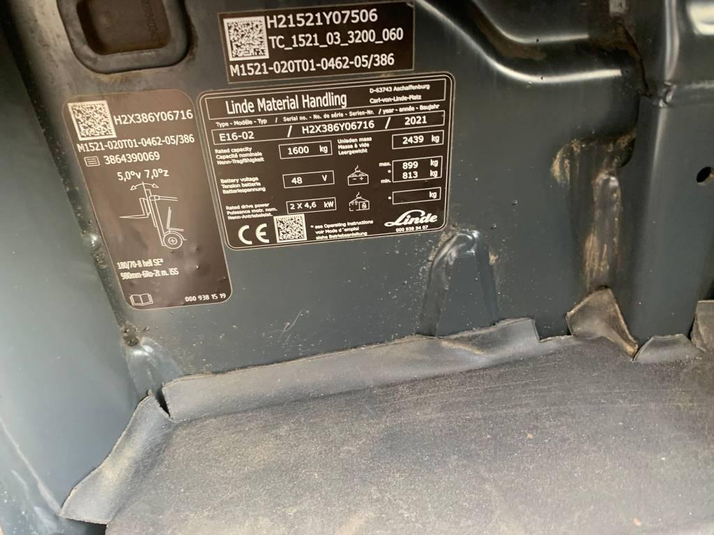 Linde E 16 Electric forklifts