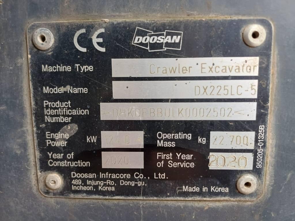 Doosan DX 225 LC Crawler excavators