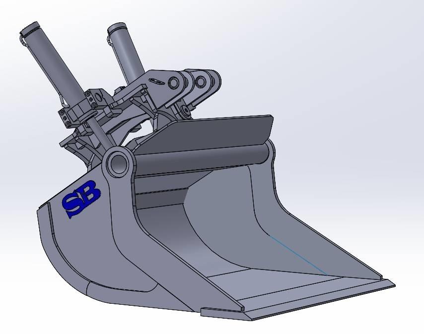SB Hydraulisk planerskopa stående kolvar Skopor