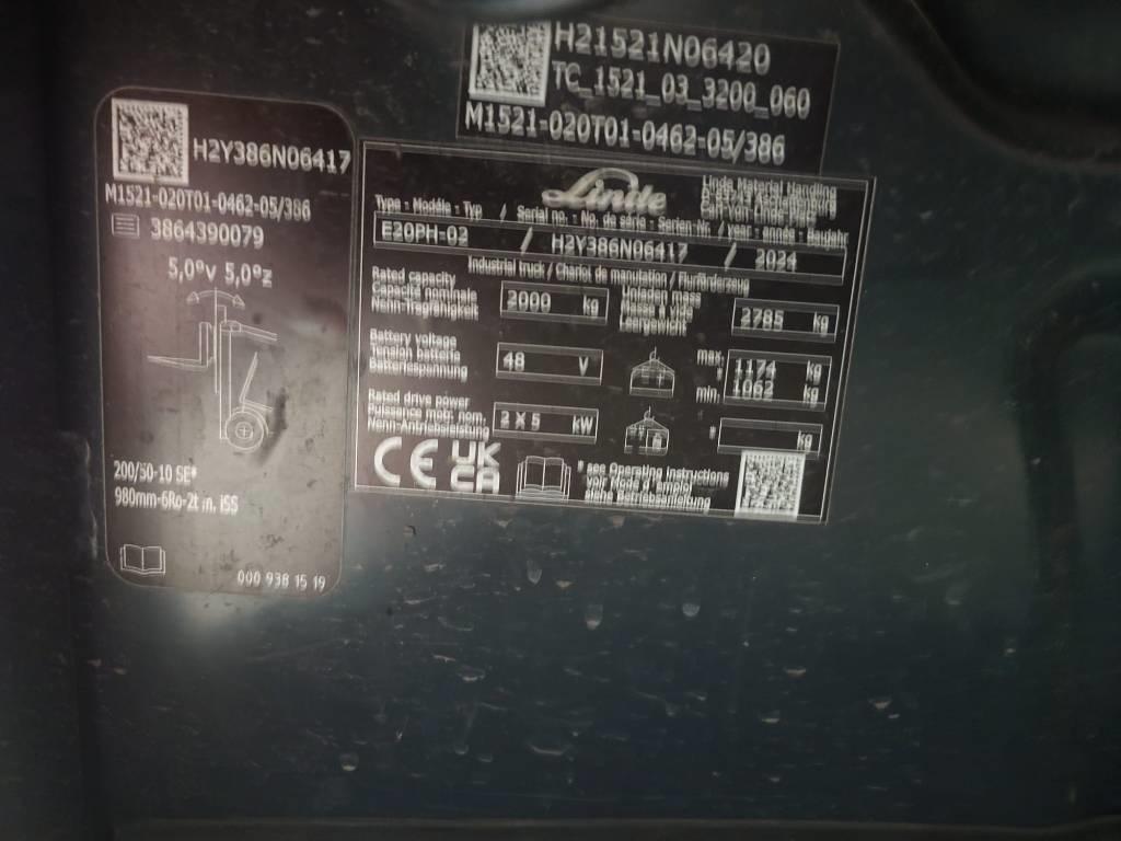 Linde E20PH/386 Electric forklifts