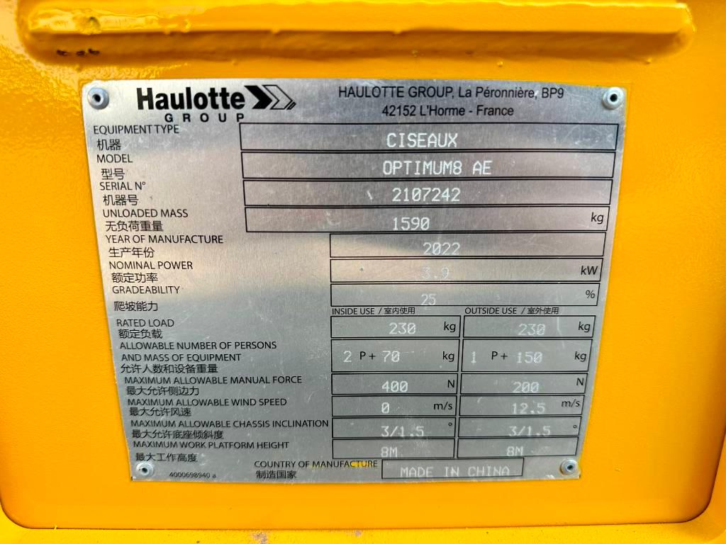 Haulotte OPTIMUM 8 Plataformas tijera