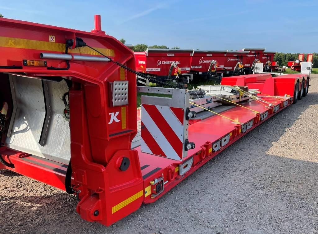 Kässbohrer Maskintrailer trombon 3-axlig hydraulisk styrning Låg lastande semi trailer