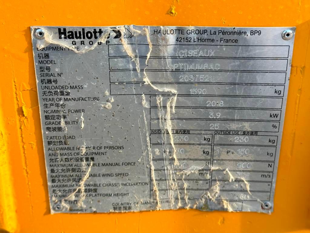Haulotte OPTIMUM 8 Plataformas tijera