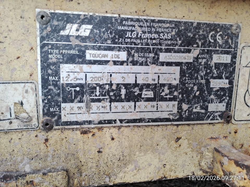 JLG T10E Další zvedače a plošiny