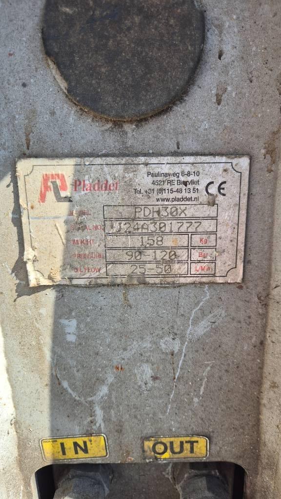 Pladdet PDH30X Abbruch-Hydraulik-Hammer f. Minibagger 3-4t Hammer / Brecher