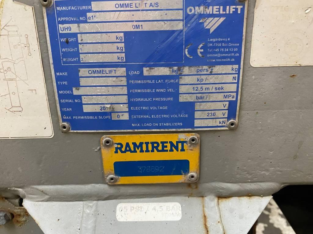 Omme Mini 12 EBJ Trailermonterede lifte