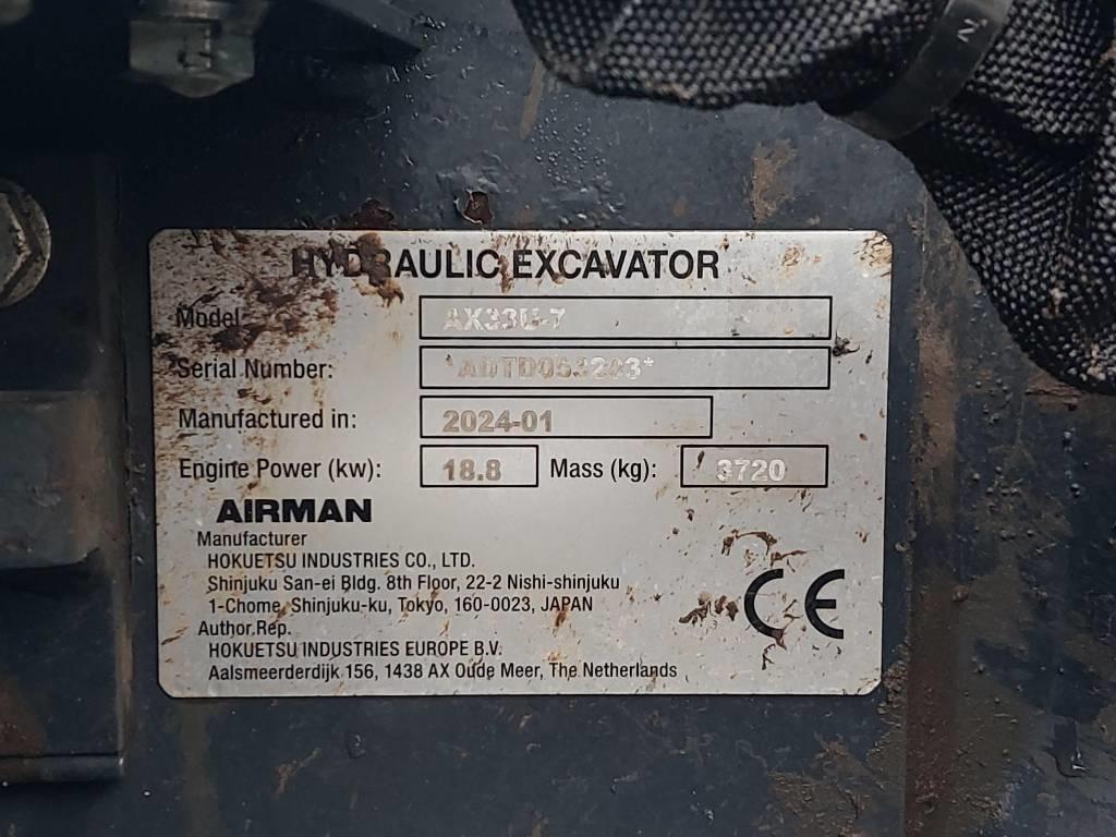 Airman AX33U-7 Full-Option Mini excavators < 7t (Mini diggers)