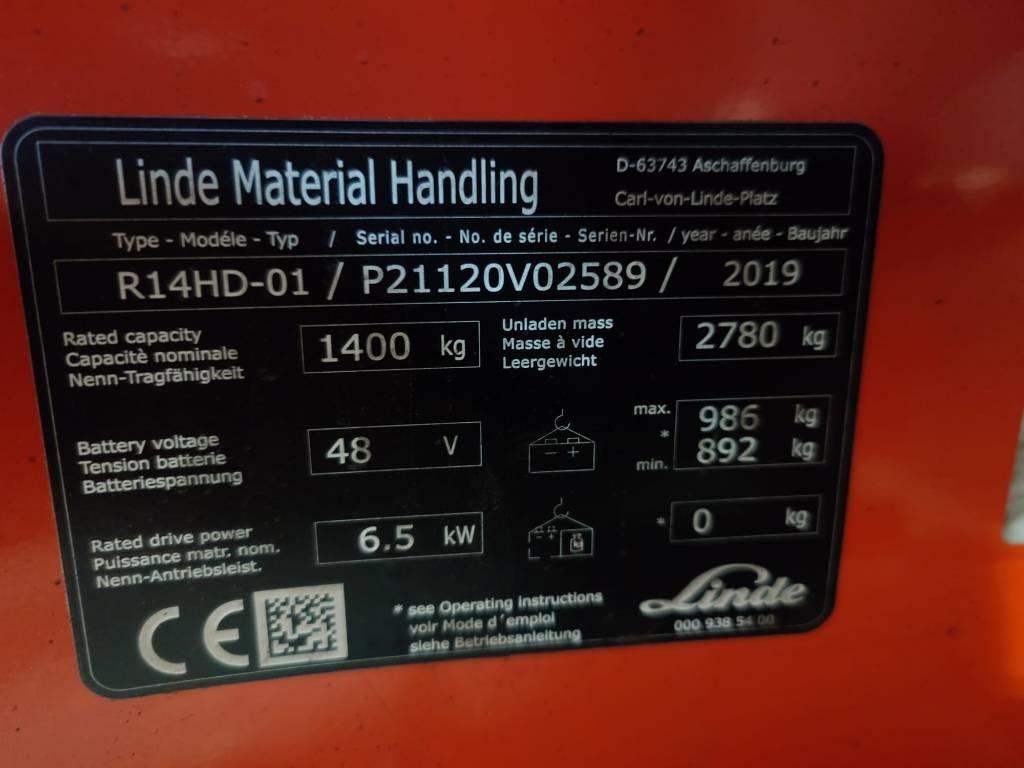 Linde R14WHD/1120 wide version Šakiniai krautuvai su prailgintu keltuvu