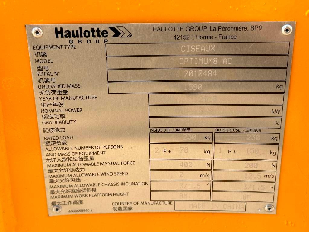 Haulotte OPTIMUM 8 Plataformas tijera