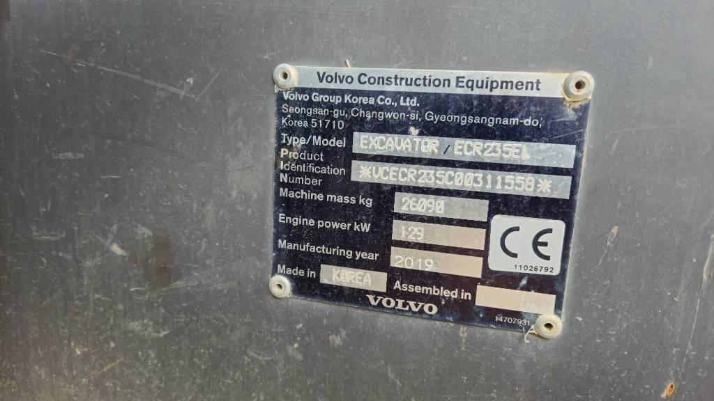 Volvo ECR235EL Bandgrävare
