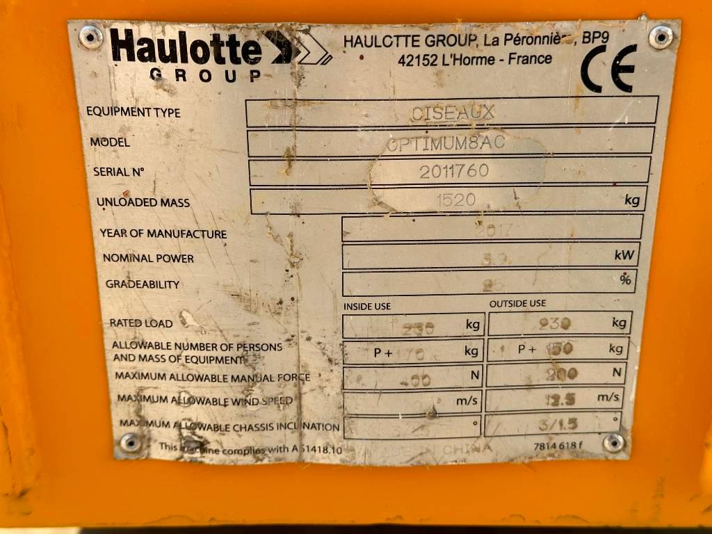 Haulotte OPTIMUM 8 Plataformas tijera