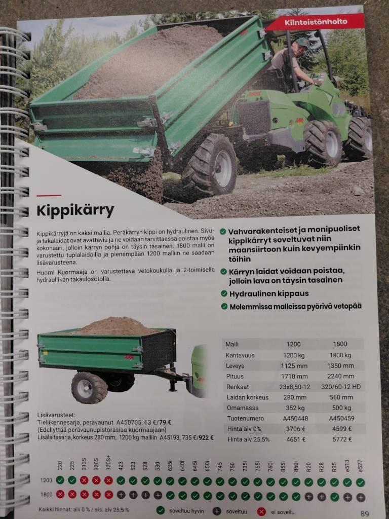 Avant 1800 Kippikärry Rimorchi ribaltabili