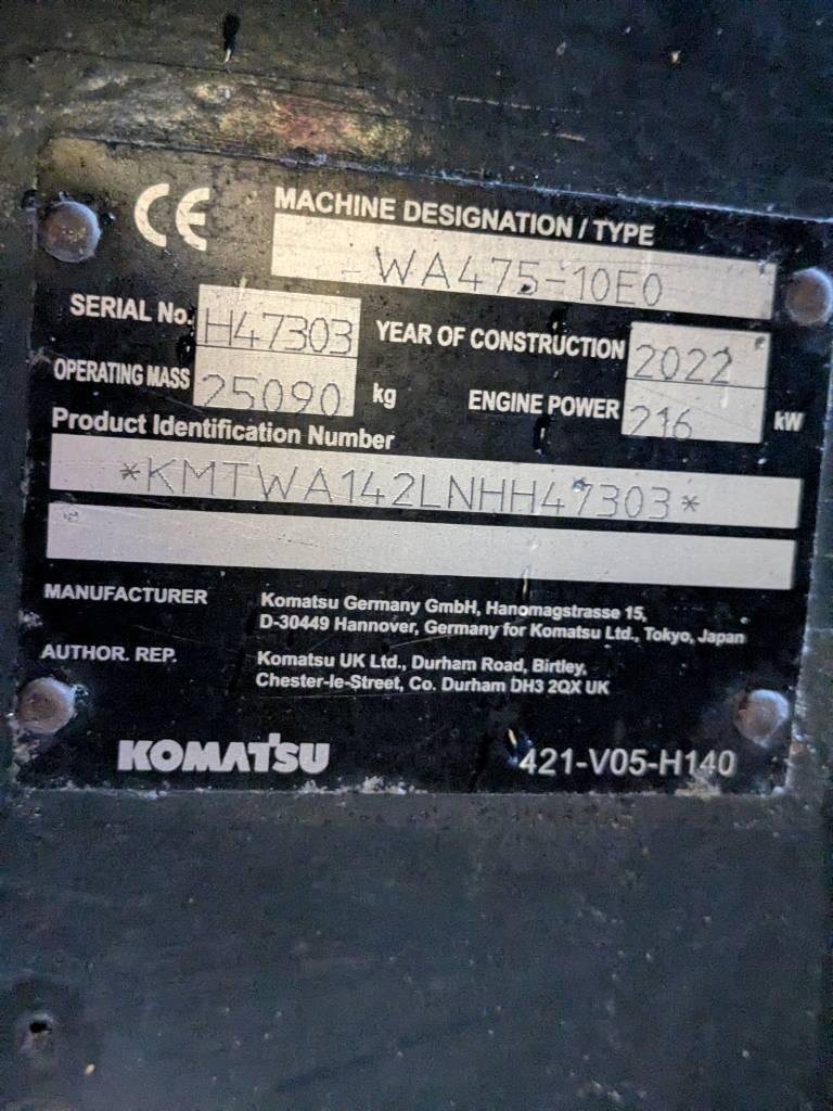 Komatsu WA 475-10E0 Wheel loaders