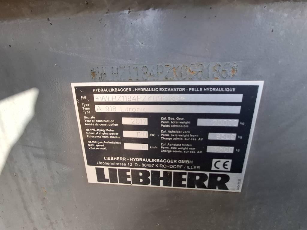 Liebherr 918 Litronic Pyöräkaivukoneet