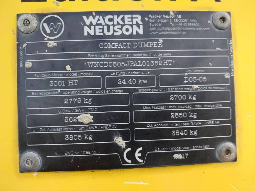 Wacker Neuson 3001 Hi-Tip + Swivel Articulated Dump Trucks (ADTs)