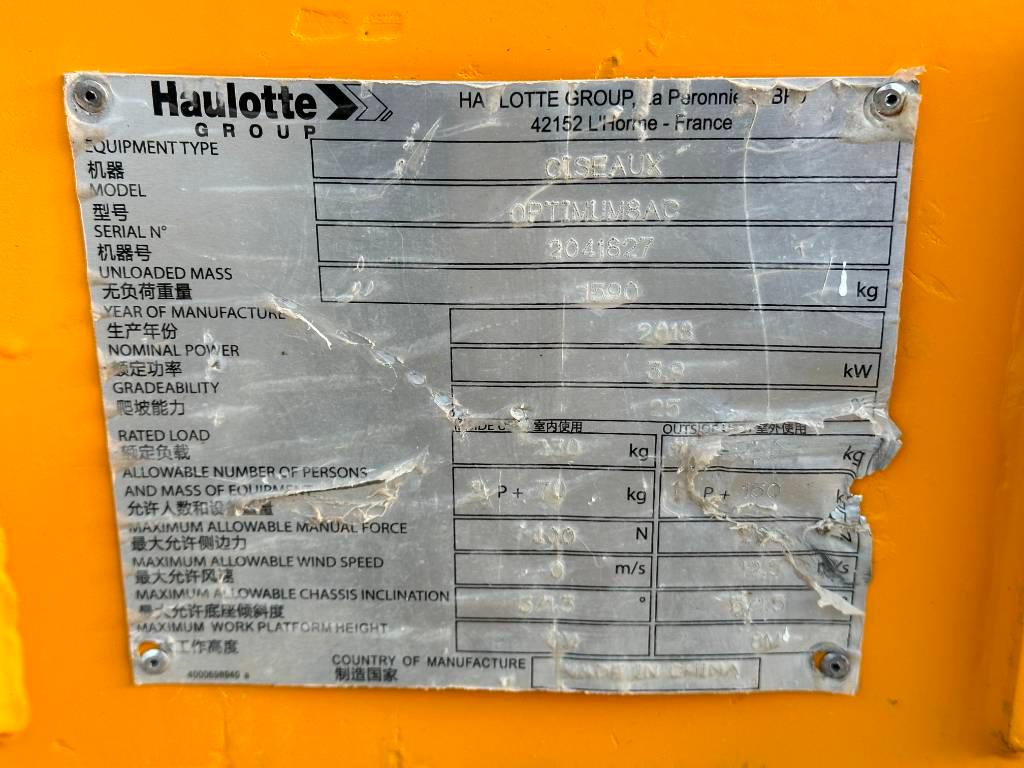 Haulotte OPTIMUM 8 Plataformas tijera