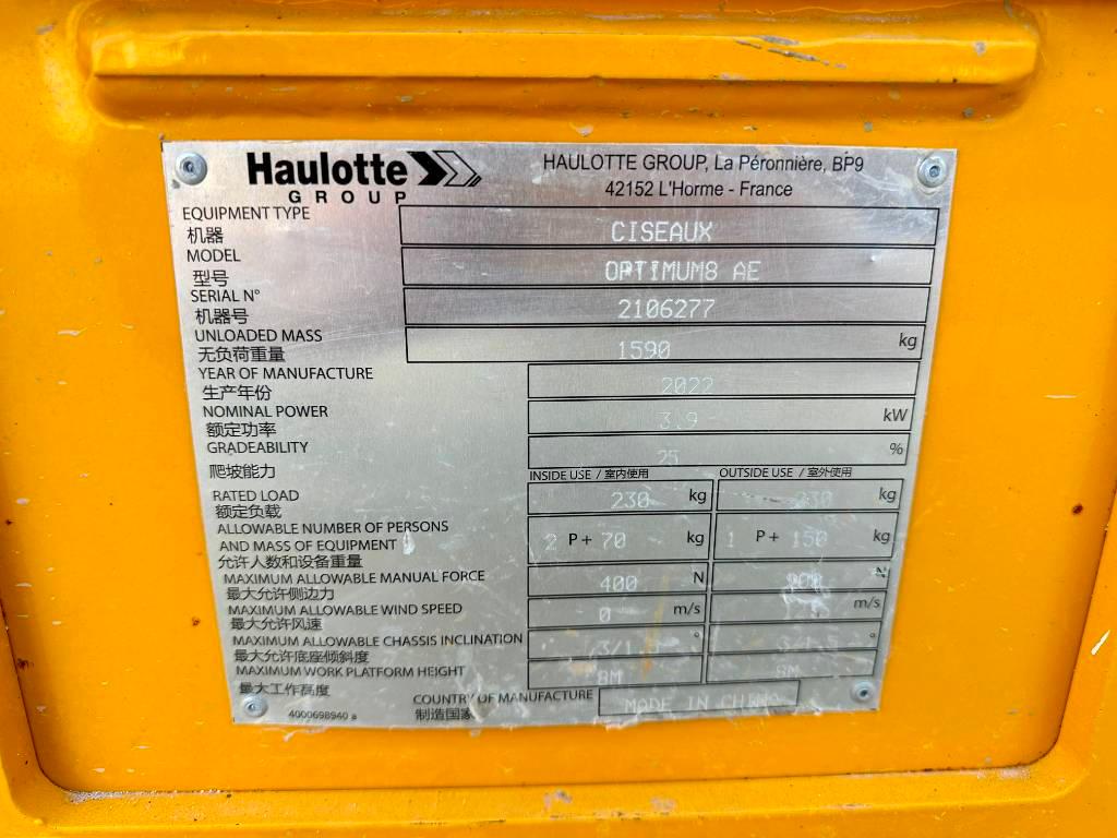 Haulotte OPTIMUM 8 Plataformas tijera