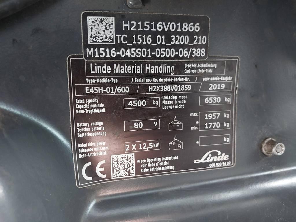 Linde E45H-01/600 (NEW battery + NEW tires) Electric forklifts