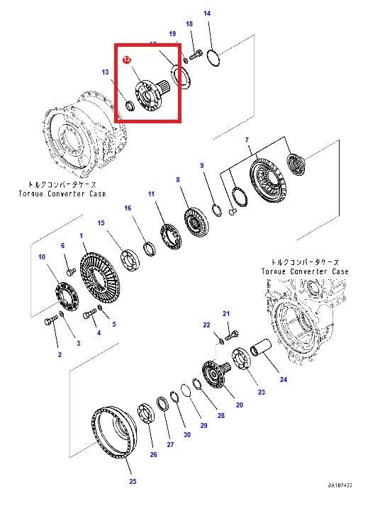 Komatsu WA800-8 SHAFT 42C-13-22520 Transmission