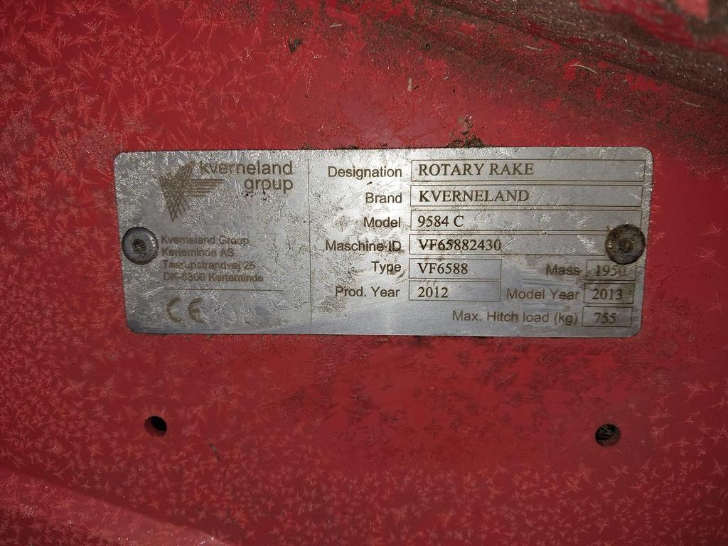 Kverneland TAARUP 9584 C Rakes and tedders