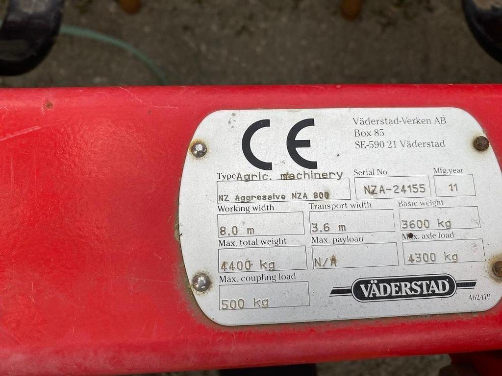 Väderstad NZA AGRESSIVE 800 Erpici