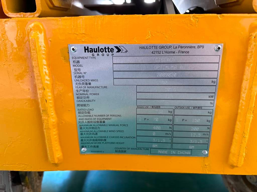 Haulotte OPTIMUM 8 Plataformas tijera