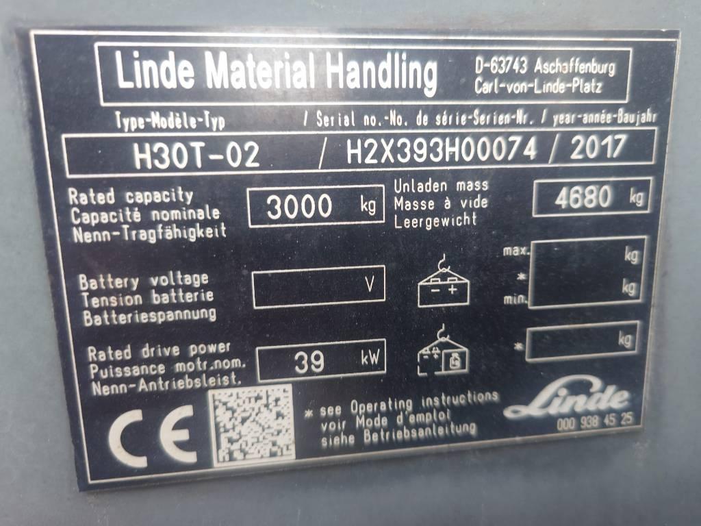 Linde H30T/393-02 Cabin with A/C Gaasitõstukid