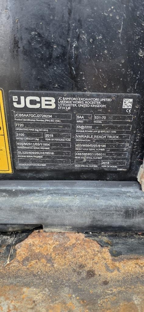 JCB 531-70 Agri Sollevatori telescopici
