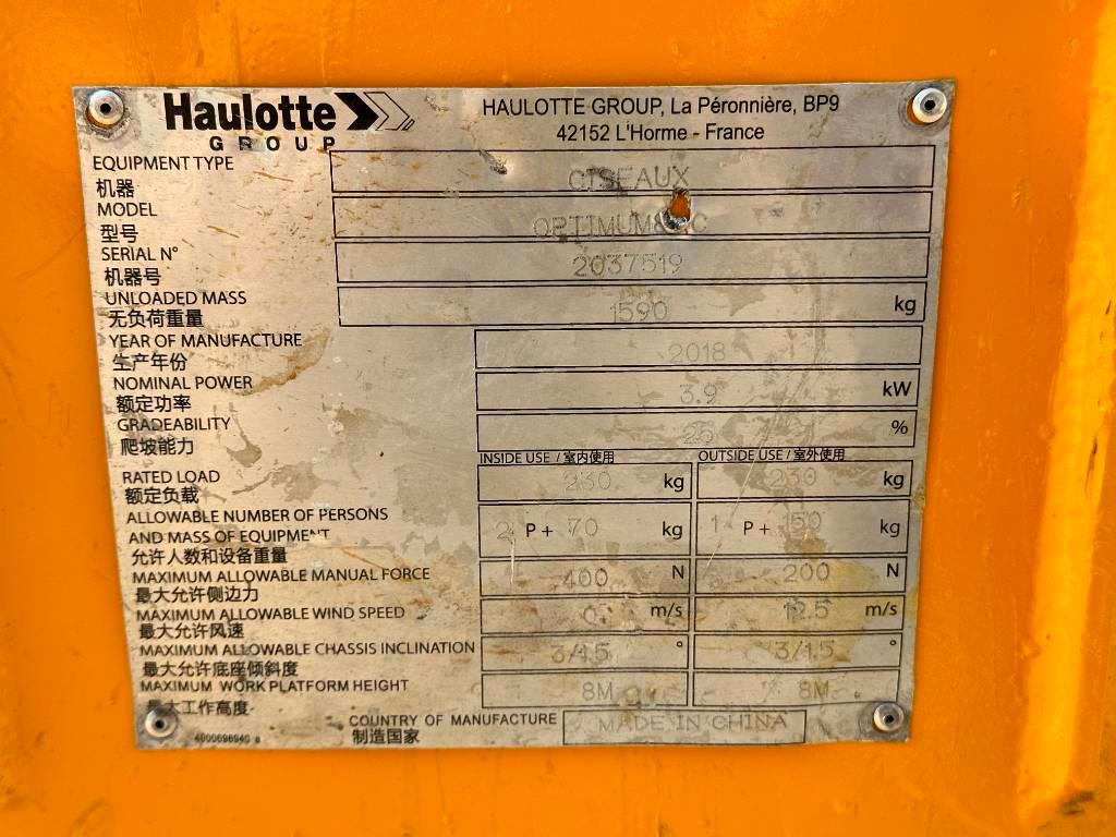 Haulotte OPTIMUM 8 Plataformas tijera