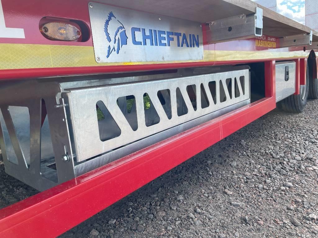 Chieftain XCEL 3-axl maskintransportkärra 28,5 ton lastvikt Flaksläp