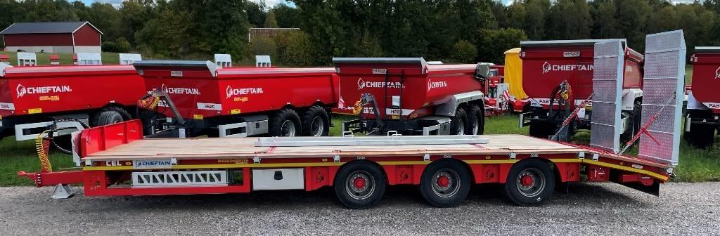 Chieftain XCEL 3-axl maskintransportkärra 28,5 ton lastvikt Flaksläp