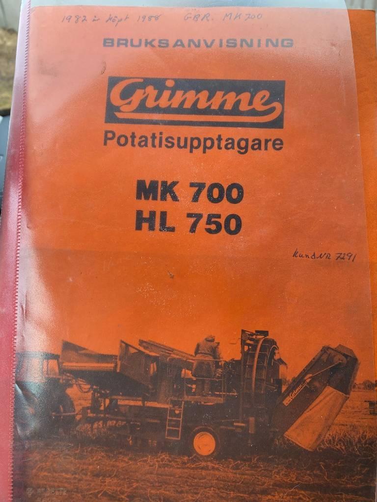 Grimme MK700 POTATISUPPTAGARE Potatisupptagare och potatisgrävare