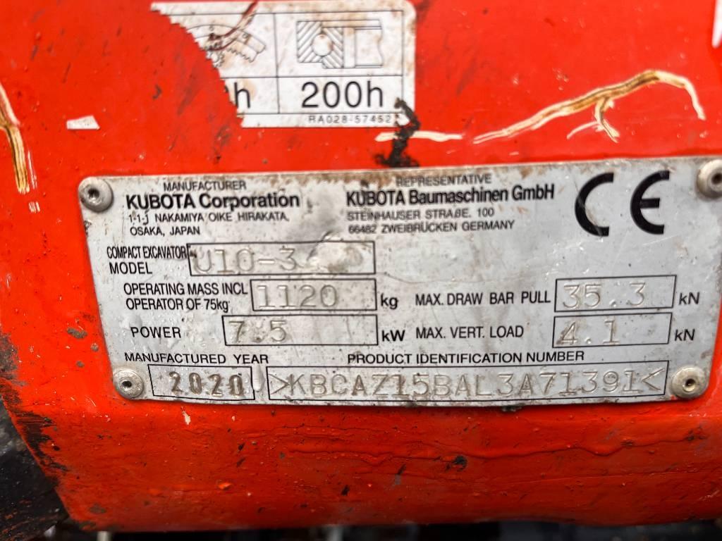 Kubota U 10-3 G Minigrävare < 7t