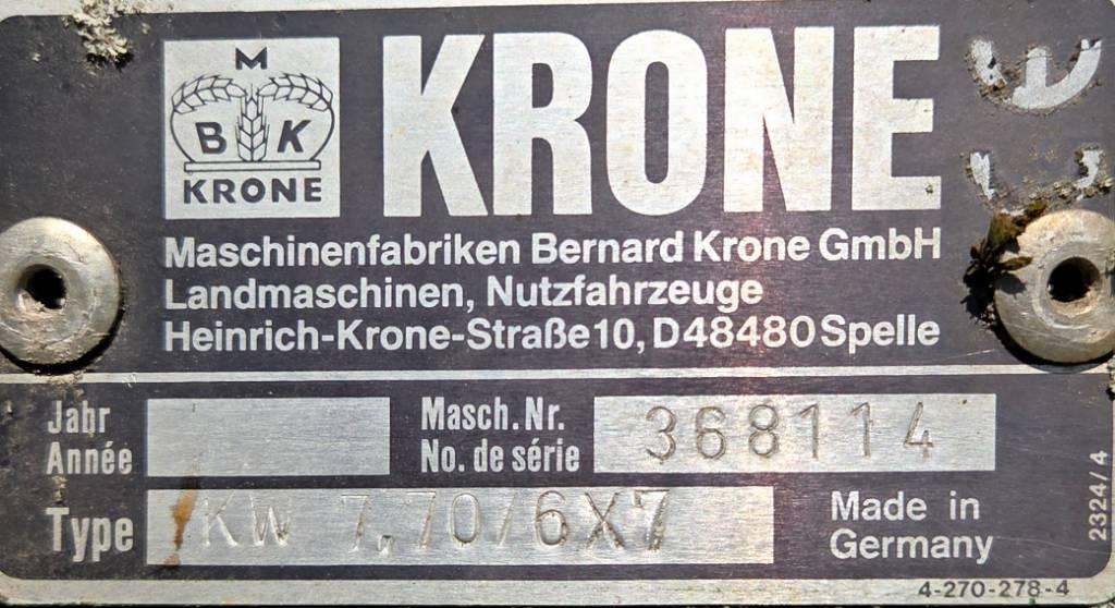 Krone KW 7.70/6x7 Grābekļi un siena ārdītāji