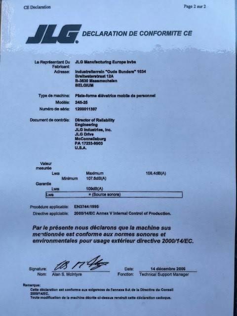 JLG 245-25 Piattaforme a pantografo