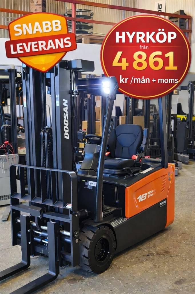 Doosan B 18 T-7 1800 kg 4750 mm HYR-KÖP Electric forklift trucks
