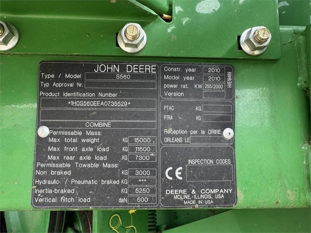 John Deere S560 Cosechadoras combinadas