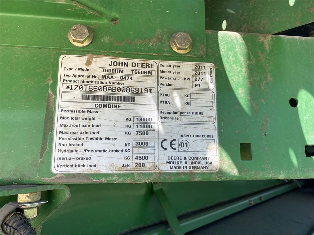 John Deere T660 HillMaster Cosechadoras combinadas