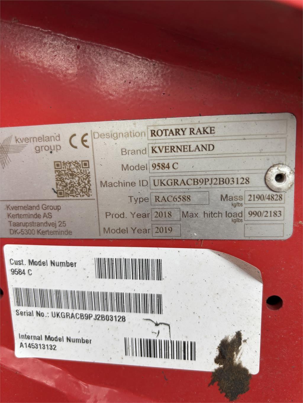 Kverneland Taarup KVERNELAND 9584C Övriga vallmaskiner