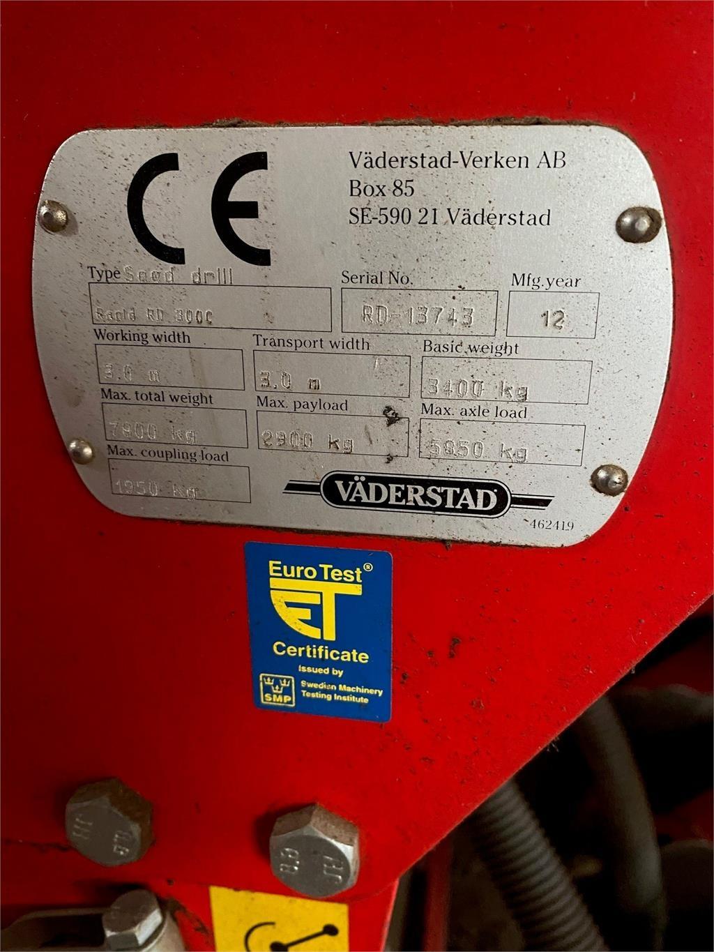 Väderstad RAPID 300C SÅMASKIN Såmaskiner