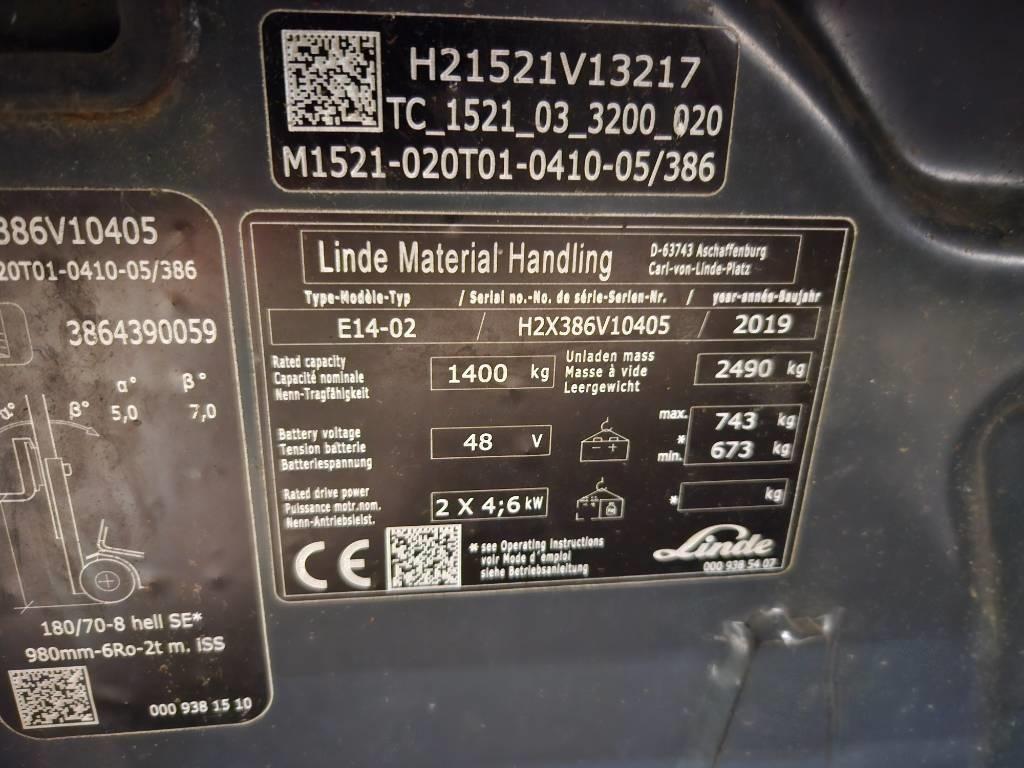 Linde E14 Electric forklifts