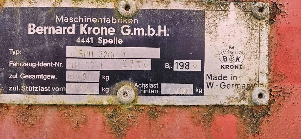 Krone Turbo 3200 Hackvagn / Självlastarvagn